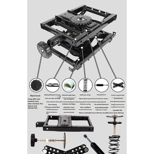 Asiento de Aviación de Cuero para Conductor con Suspensión Giratoria y Absorción de Impactos para Modificación de Automóviles - Product Image 4