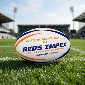 Ball de rugby en caoutchouc synthétique de qualité supérieure, logo personnalisé, ball de performance de qualité compétition durable pour jeunes et adultes de 14 ans et plus - Product Image 2