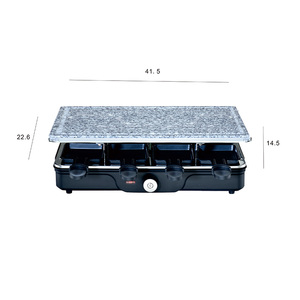 Grill électrique sans fumée 1200W pour barbecue et <span class=keywords><strong>raclette</strong></span> d'intérieur, contrôle de température réglable, revêtement antiadhésif, plaque pour 8 personnes pour usage domestique - Product Image 4