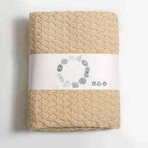 Chất Lượng Cao Len Pha Trộn Màu Sắc Đôi Khâu Jacquard Dệt Kim Ném Chăn Cho Mùa Đông Trang Trí Nội Thất Và Du Lịch Rlk - Product Image 6