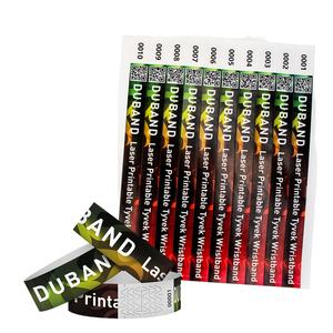 Custom Event <b>Tyvek</b> Wristbands Laser Printable Full Color Logos Tear Resistant Waterproof Disposable <b>Paper</b> Bracelets Custom Color - Product Image 1