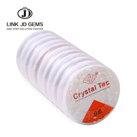 Cordón Elástico Transparente de 0.4-1.0mm para Hacer Pulseras, Hilo de Cristal para Abalorios, Cuerda para Joyería