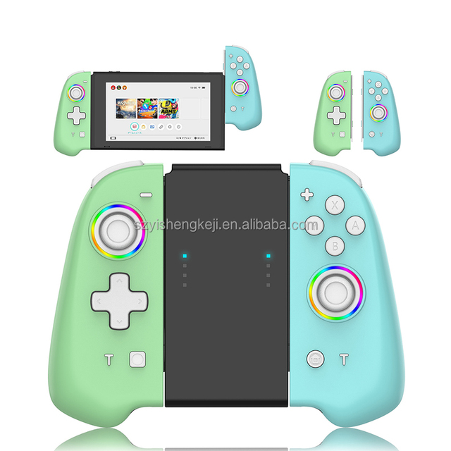 Private Mould YS14 Wireless BT Joycon Game Controller for NS Switch Lite OLED Console Blue Green Joypad with Hall Joystick Turbo