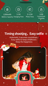 מתנה יום הולדת עמיד לחג המולד מתנות הדפסה מיידית מצלמה סלפי ילדים דיגיטלית מצלמה סלפי מדפסת מיידית - Product Image 3