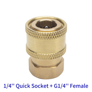 <b>Copper</b> Quick Connector 1/4 In For Car Wash High Pressure <b>Washer</b> Adapter Durable Industrial Design - Product Image 5