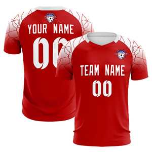 Ensembles d'entraînement de football classiques rouges personnalisés pour adultes/enfants - Product Image 1