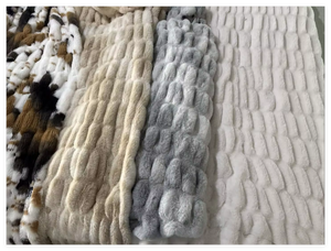 World's No.1 Softest Blanket Rabbit Fur Double Sided Ruched Faux Fur <strong>Throw</strong> Blanket for Eco-friendly Four Seasons Use 60 X 72 - Product Image 6