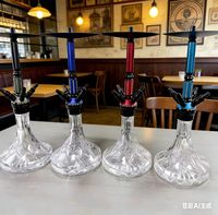 Chicha multicolore de grande taille avec 4 tuyaux, ensemble complet