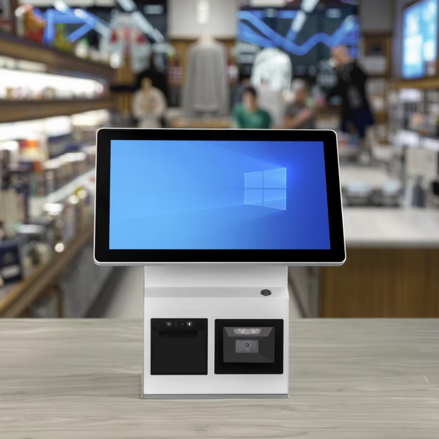 Super Slim WiFi POS Tablet for Restaurant Menu Display Touch Screen Advertising With Face/QR Card Function for Desktop POS