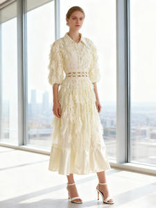 बेटगर्ल 2026 नई बीज टासेल पंख सजावट लेपल हीरे की स्टडेड ड्रेस - Product Image 1