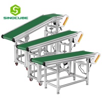 Sinocube - Nuevo Transportador de Banda Inclinado y Declinado, Ancho Ajustable de 40 mm a 90 mm, Velocidad de 0 a 60 m/min, Fácil Montaje para Almacenes