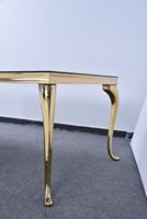 Table à manger moderne en acier inoxydable avec plateau en verre noir pour hôtels, mariages, événements scolaires (vente en gros)
