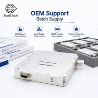 Módulo Amplificador de Potencia RF GaN de 100W, 2400-2500MHz, 2.4GHz, Amplio Voltaje 24-36V, Salida RS485 N-F, Disipador de Calor de Aluminio, Bajo Ruido
