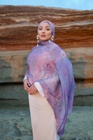 À la mode femmes Long foulard aquarelle cravate-teinture Polyester écharpe élégant vêtements accessoires robe décontracté châle foulard