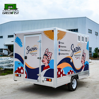 Remorque de boulangerie mobile Greenfist GF-S300 3m, structure en acier inoxydable, réfrigérateur en verre, capacité personnalisable, résistante à la rouille