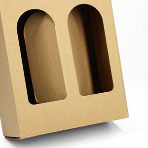 Cajas de papel de regalo para botellas de vino corrugadas al por mayor, 2 cajas de envío portátiles para whisky con asa de troquelado para <span class=keywords><strong>vodka</strong></span> y Tequila - Product Image 3