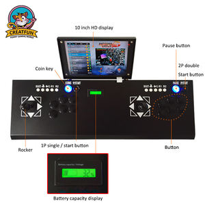 2人用 10インチ テレビ/PC ジョイスティック コントロールパネル スリムメタルケース アーケードビデオゲームコンソール - Product Image 4