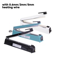 Machine de scellage semi-automatique électrique à presse manuelle pour sacs et cartons avec fil chauffant de 2 mm, thermoscelleuse plastique pour emballage de snacks