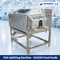 Petit Atelier Machine à Fendre le Poisson SUS304 Lame Circulaire pour Poisson-chat Courbine Jaune Bar Tilapia Coupe Papillon