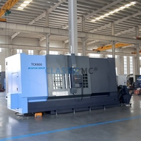 Tour CNC à banc incliné de précision TCK800 avec sous-broche pour le traitement des métaux