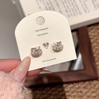 Boucles d'oreilles clous en zircon naturel plaqué or, forme chat mignon, pour femmes, bijoux à porter au quotidien, vente en gros
