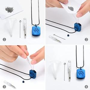 Лидер продаж, военная тарелка, подвеска в виде урны, памятное ожерелье из шерсти домашних животных, флакон для духов для собак, кошек, праха, с шкатулками - Product Image 4