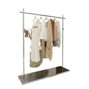 Présentoir de Vêtements pour Hommes en Acier Inoxydable Argenté sur Pied, Style <span class=keywords><strong>Baroque</strong></span>, Multifonctionnel, Facile à Assembler, pour la Mode en Ligne - Product Image 4