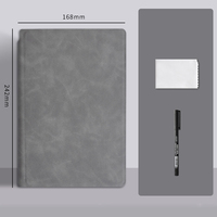 Bloc-notes effaçable à sec A4 A5 réutilisable avec stylo, tableau blanc portable, bloc-notes effaçable avec couverture en cuir