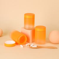Flacons en verre givré de qualité supérieure, 100 ml, 150 ml, 120 ml, à large ouverture, pour capsules, pilules, comprimés, avec logo personnalisé imprimé