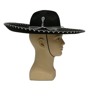 Grand chapeau mexicain personnalisé avec nœud papillon, chapeau mexicain sexy à bords argentés pour Halloween - Product Image 2