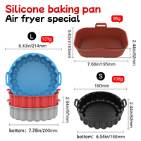 Pot et doublures en silicone pour friteuse à air, personnalisables, 5 à 8,5 pouces, 100 % qualité alimentaire, écologiques, pour la cuisine à domicile