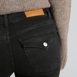 <span class=keywords><strong>Pantaloni</strong></span> a vita bassa Bootcut in Denim elasticizzato da <span class=keywords><strong>donna</strong></span> <span class=keywords><strong>pantaloni</strong></span> Slim svasati Jeans Casual stile Casual a gamba larga in Denim nero - Product Image 5