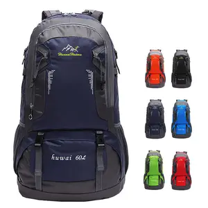 SP2442 Mochila de montanhismo grande capacidade 60L para acampamento ao ar livre mochila personalizada para caminhadas unissex mochila à prova d'água