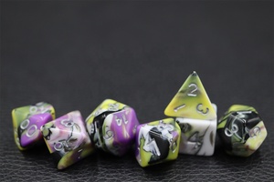 Juego de dados poliédricos acrílicos DND personalizados a granel al por mayor, precio de fábrica, dados al por mayor, dados para juegos DND a precio de fábrica - Product Image 6