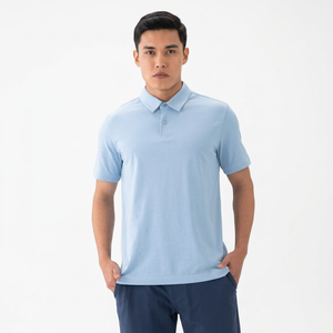 Chemises pour hommes anti-rides 100% coton, logo brodé personnalisé, poche, vêtements de sport décontractés, streetwear, grandes tailles, polos - Product Image 1