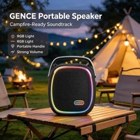 GENCE OEM ODM Nouvelle Enceinte Portable Étanche IPX6 avec Poignée, Bluetooth 5.0, Subwoofer Basses Profondes pour Camping en Plein Air et Fêtes à la Plage