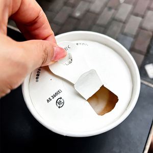Taza de Café de Papel Kraft Moldeado con Fibra de Bagazo de Caña de Azúcar, Ecológica, Compostable, Biodegradable y Reciclable, con Tapa Única - Product Image 2