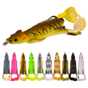 Appâts souples bioniques Big Mouse de 12 g et 9 cm, 8 couleurs, appâts à découpe souple, flottants, pour la pêche en surface, le trolling, double hameçon barbelé, silicone, plongeant, lac - Product Image 1
