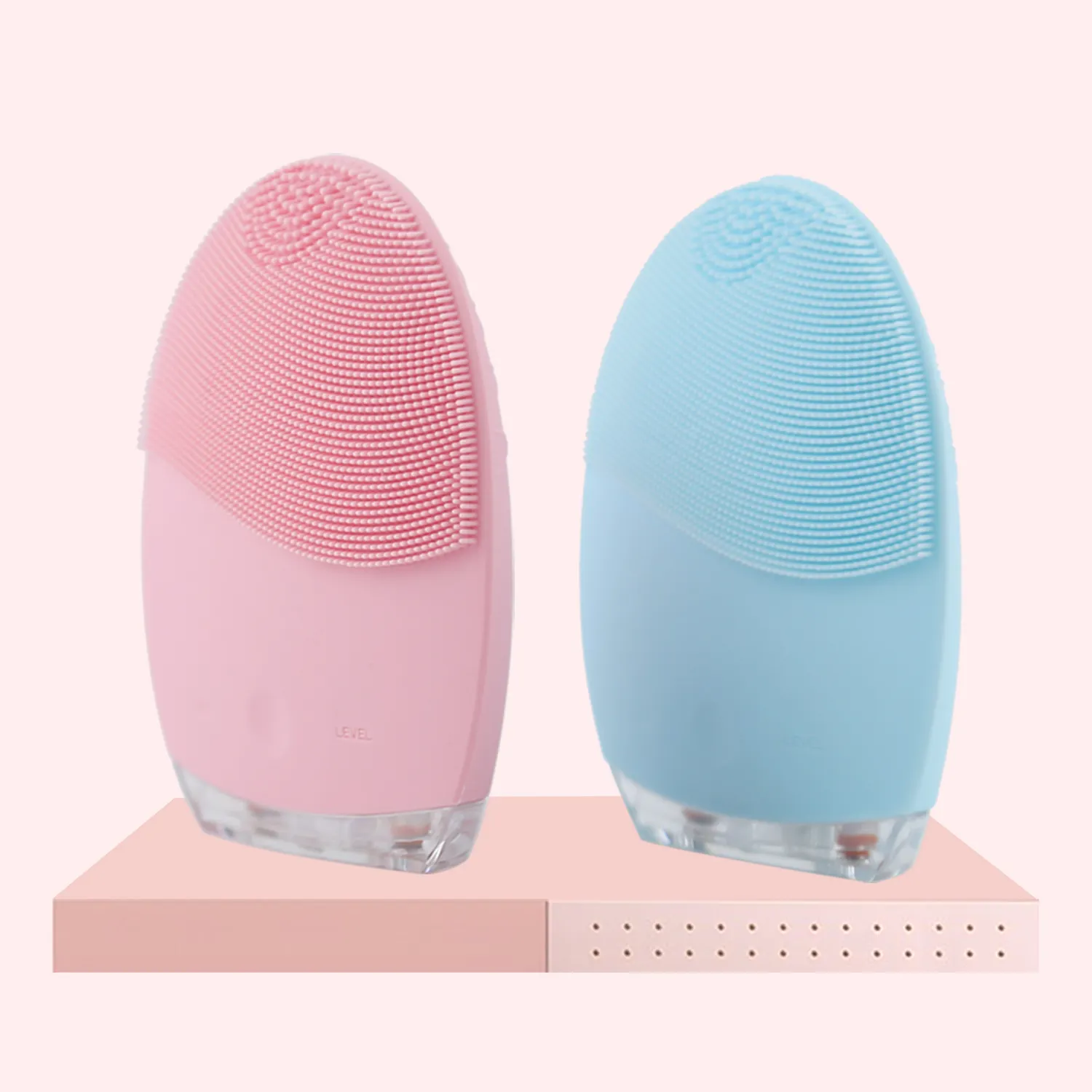 Free Samples IPX6 Silicone Facial Cleansing Brush Electric Sonic Black Head Remover Silicone Skin Care Cleansing Brush with Case