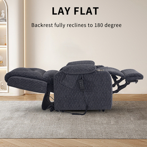 Sillón Reclinable CJSmart Home con Respaldo Plano que se Reclina Completamente a 180 Grados para Salón de Belleza con Reposacabezas - Product Image 4