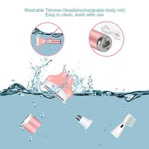 Lavabile 4 in 1 signora dispositivo di rasatura e depilazione rossetto elettrico sopracciglio raschietto - Product Image 5