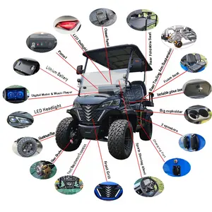 6 Seater Golf Cart Electric 7kw Lithium Golf Cart Battery 72V Electric Golf Cart Off Raod