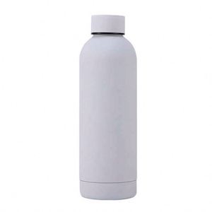 Minimalist Stainless Steel Vacuum Insulated Water Bottle Round Travel <b>Thermos</b> Double Wall 24 Hour Heat Retention - Product Image 1