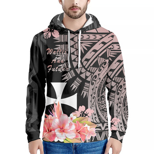 Fitspi venta al por mayor sublimación estampado capucha pulóver sudaderas con capucha ropa deportiva personalizada Polinesia Wallis <span class=keywords><strong>Futuna</strong></span> estampado Floral sudaderas con capucha Casuales - Product Image 5