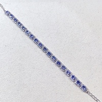 Bracelet en Tanzanite, argent 925, bijoux pour femmes, pierre naturelle, fait main, mode, vente en gros, approvisionnement en vrac