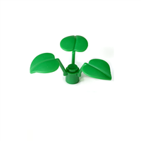 (100 pièces/sac)(NO.6255/X8/x8) feuilles de pêche bloc plante fleur tige 1X1X2/3 avec 3 grandes feuilles de pêche Pandatoys brique pièces