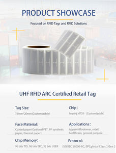 กระดาษเคลือบการพิมพ์แบบกำหนดเองสำหรับการจัดการค้าปลีกสติกเกอร์ฉลาก RFID ได้รับการรับรองแบบโค้ง - Product Image 2