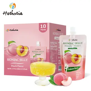 Snack Food Vegan Peach Weight Loss Jelly Body Slimming Fruit Drinkable Konjac Jelly