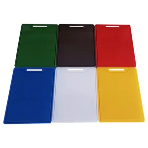 Cutting Boards For Kitchen 18" X 12" X 0.5" Red Color Coded Plastic Chopping Board With Anti Slip Surface Dishwasher Safe