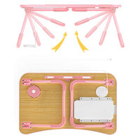 Table d'étude pliable en bois MDF pour ordinateur portable, Design coloré, lit d'ordinateur pliable, bureau avec porte-gobelet, Port USB